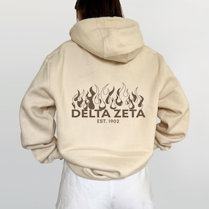 Delta Zeta Flames Sorority Sweatshirt | Deezee Sweatshirt | Sorority Hoodie  - Etsy