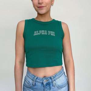 Classic Green Sorority Crop Top | Sorority Merch | Sorority Cropped Tee | ALL AVAILABLE ORGANIZATIONS