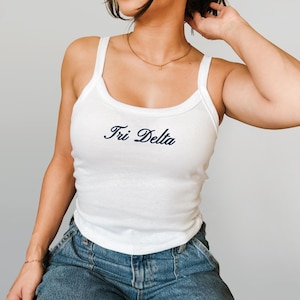 Delta Delta Delta Cloud Nine Crop Top | Sorority Apparel | Custom Sorority Merch