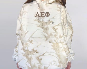 Alpha Epsilon Phi Classic Camo Embroidered Sorority Sweatshirt