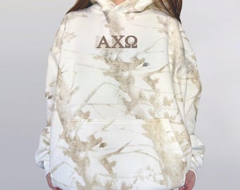 Alpha Chi Omega Classic Camo Embroidered Sorority Sweatshirt