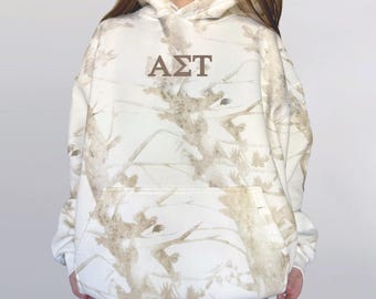 Alpha Sigma Tau Classic Camo Embroidered Sorority Sweatshirt
