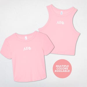 Alpha Epsilon Phi Essential Crop Top | Alpha Epsilon Phi Apparel | Sorority Merch