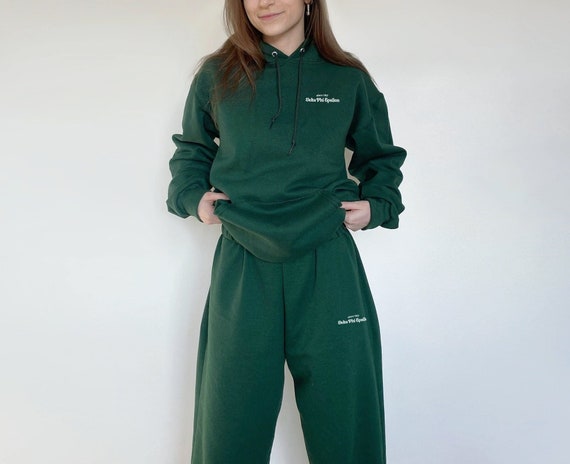 Delta Phi Epsilon Green Matching Set Dphie Apparel Sorority Sweat Set Etsy