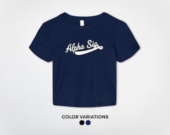 Alpha Sigma Alpha Ballpark Baby Tee | Sorority Apparel