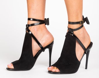 high heels wrap around ankle