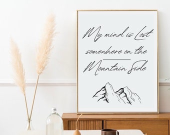 Travel Wall Art | Wall art printable | travel printable | travel wall art | travel quotes | mountains