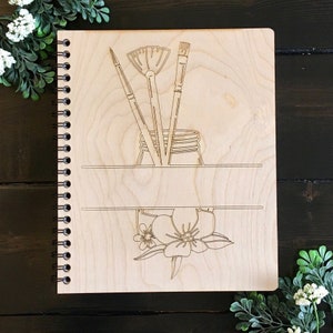 Large Sketchbook, Artist sketchbook, Artist gift, Notebook, Sketch diary, Personalized sketchbook, Engraved wooden sketchbook, Sketchbook