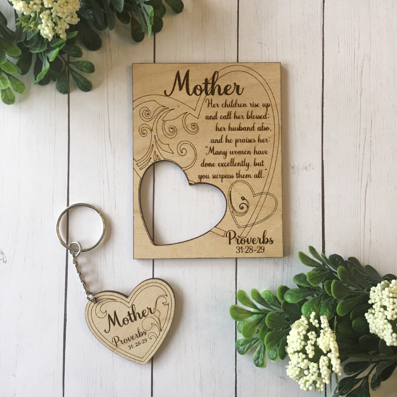 Mother's Day Keychain, Mother's Day Gift, Proverbs 31, Heart