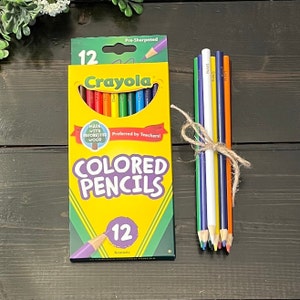 Engraved Colored Pencils, Crayola Colored Pencils, Personalized colored pencils, Back to school gift, End of school gift, Artist gift