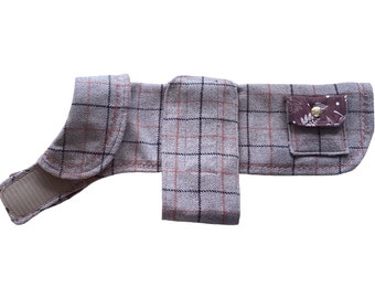 Handmade Tweed Dachshund Coat: Adjustable, Padded, Custom Fit