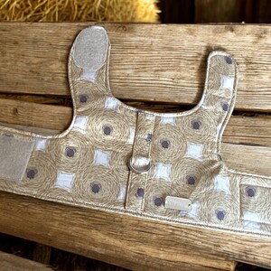 HUNDEGESCHIRR HANDMADE in atemberaubend Designer Designer Ernte Mäuse Heu Baumwollstoff weich gepolstert verstellbar Xxs xs klein mittel groß einzigartig in Geschenkbox