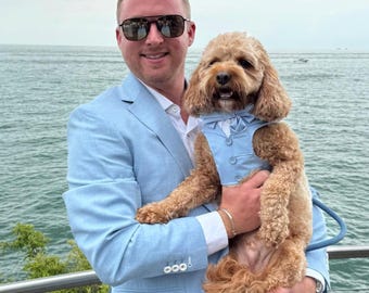 Dog Wedding Harness: Custom Tuxedo, Ring Bearer Outfit