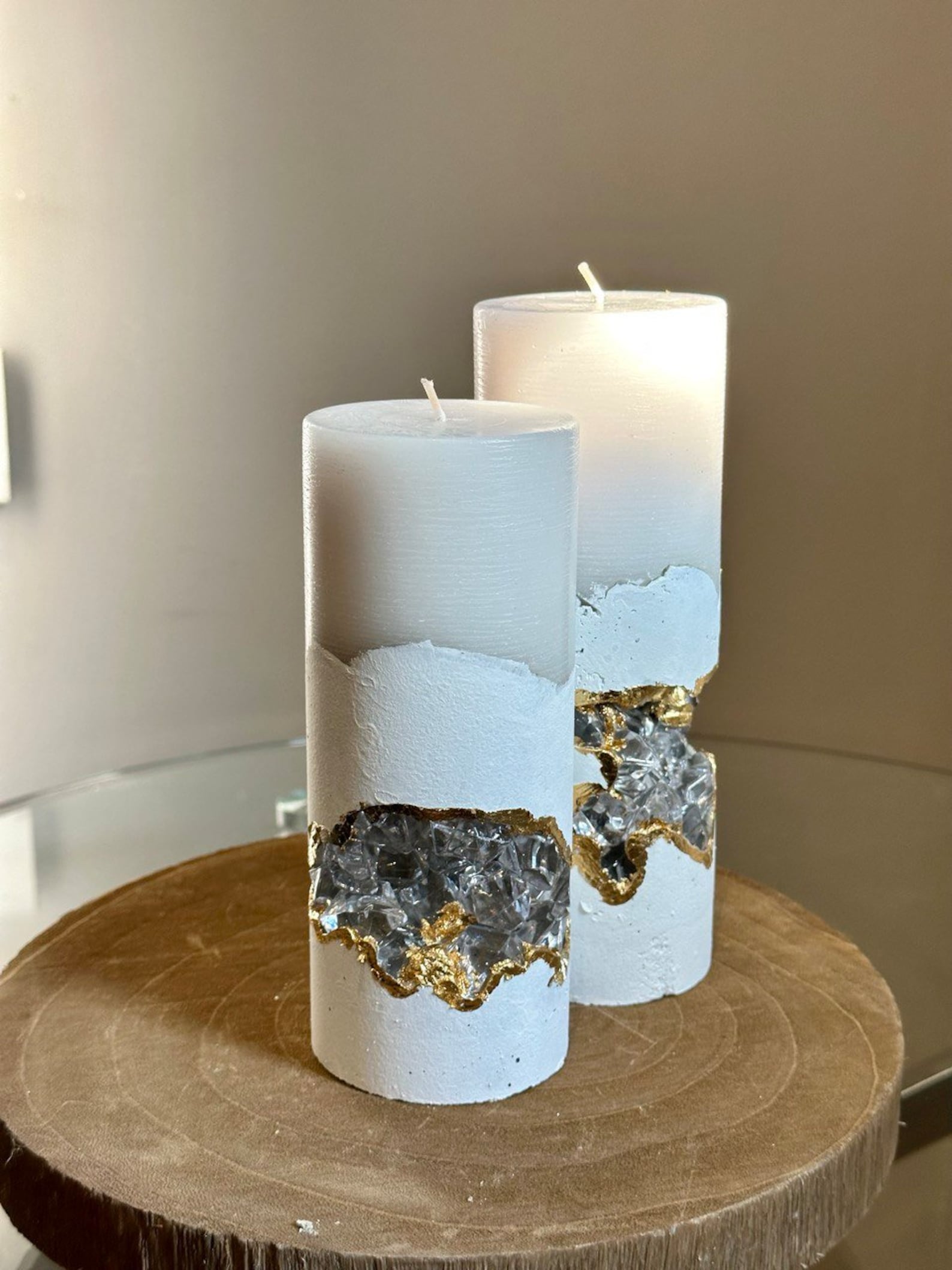 Luxury Candles With Scandinavian Wood Scented Candle Crystal Etsy