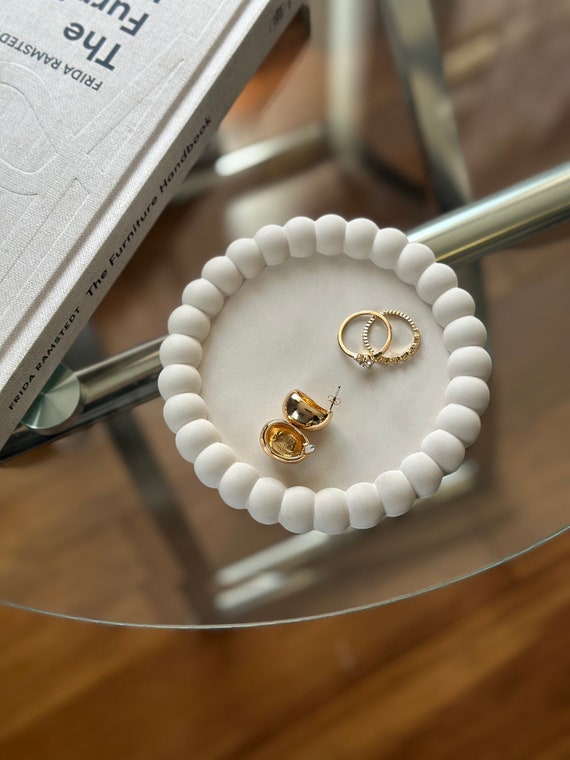 Ring Dish Jewelry Dish,Natural Marble Jewelry Dish,Trinket Tray