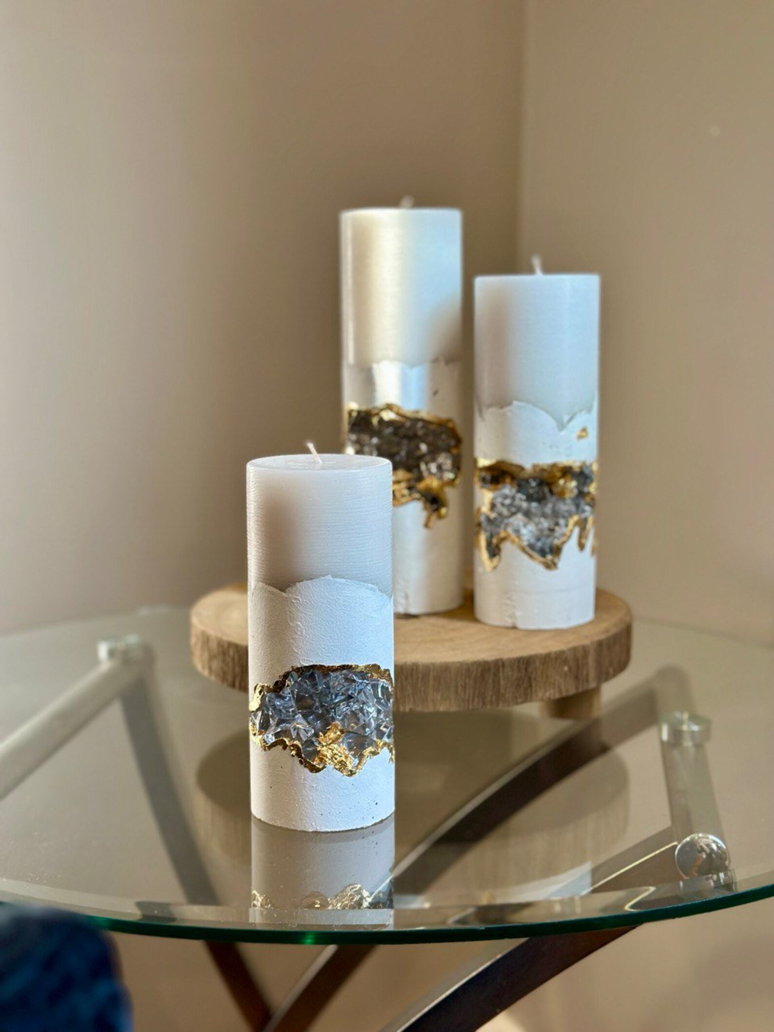 Luxury Candles With Scandinavian Wood Scented Candle Crystal Etsy