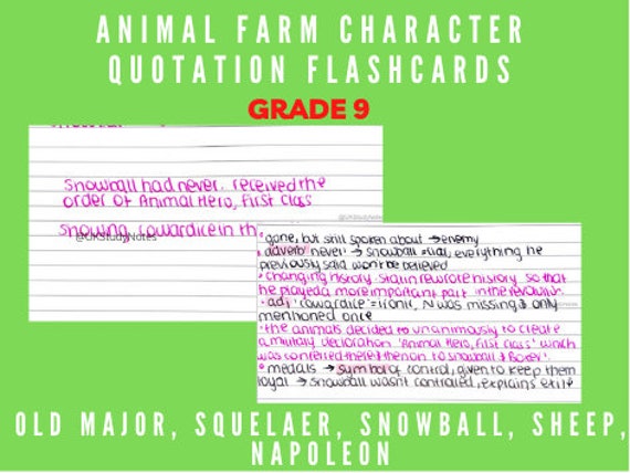 GCSE English Literature: Animal Farm Character Quotation - Etsy GCSE English Literature: Animal Farm Character Quotation - Etsy