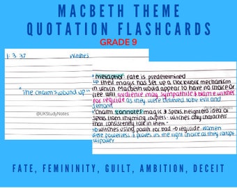 GCSE English Literature: Macbeth Theme Flashcards 2