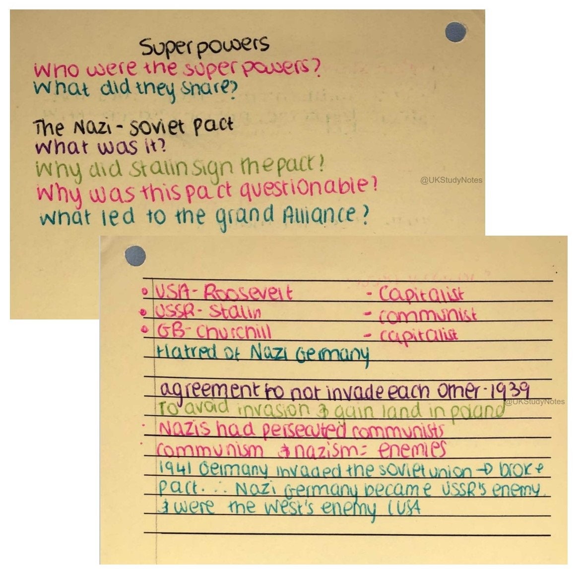 GCSE History Cold War Flashcards Etsy