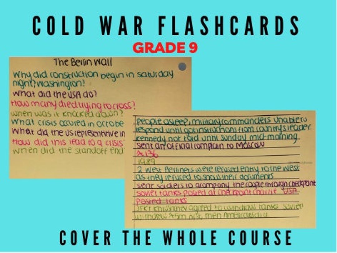 GCSE History Cold War Flashcards Etsy