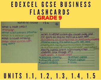 GCSE Business: Karteikarten 1.1-1.5