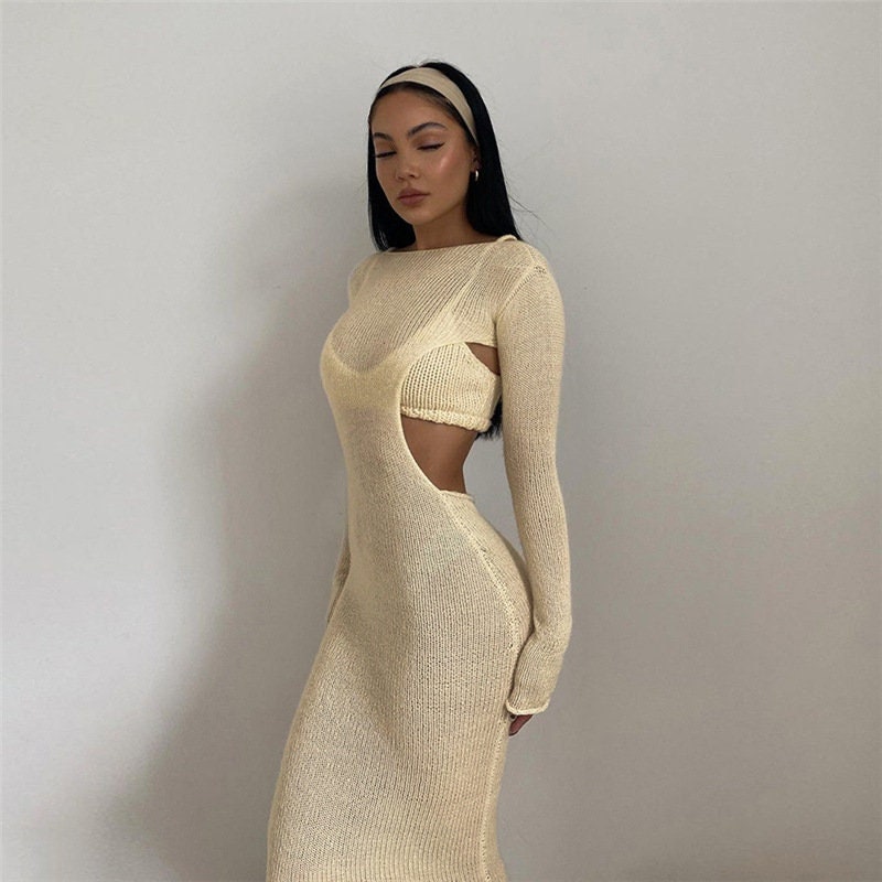Midi Dress Trendy Y2K - Etsy