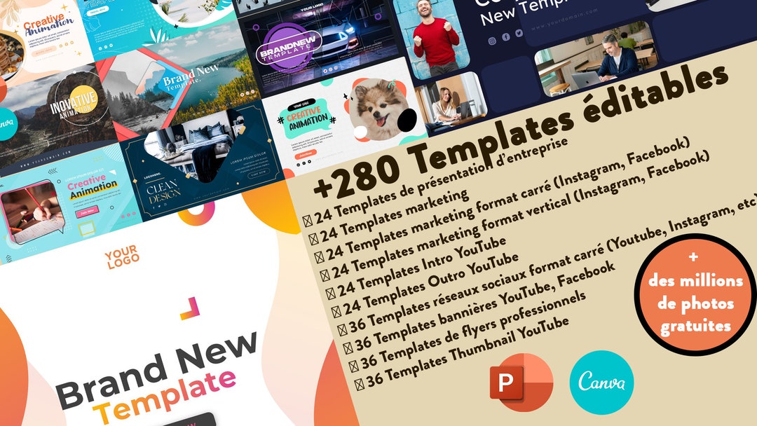280 HD Powerpoint Templates HD Video Presentation Company Etsy