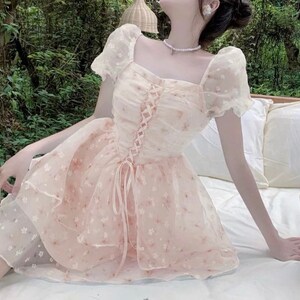 In Love Cottagecore Princesscore Fairycore Princesscore Coquette Soft Girl  Kawaii Dress Overalls Skirt