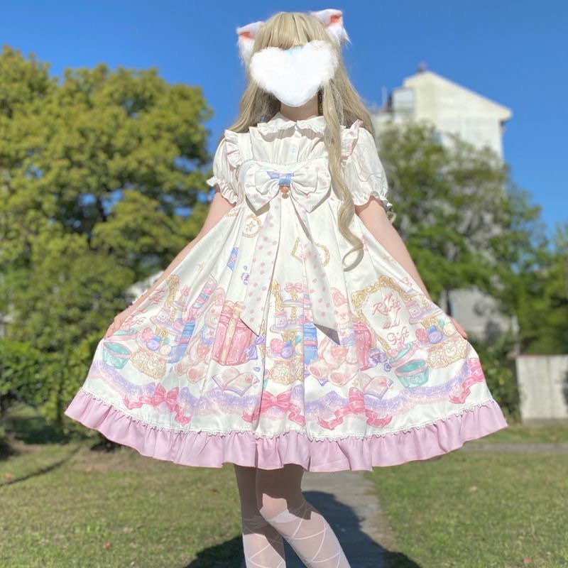 Lolita JSK Dress Cosmetic Printed Kawaii Dress Aline Jfashion - Etsy