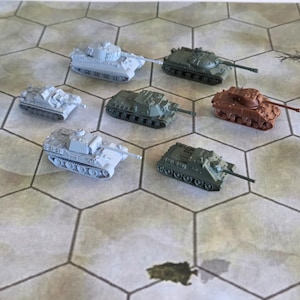 Memoir 44 Compatible Extra Tanks 1:180 Scale, Resin Miniatures, Raw or Base Coated