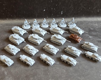 Miniset Hellcat Tankers a escala 1:285 – Microtanques de la Segunda Guerra Mundial impresos en 3D – Mejora para juegos de mesa