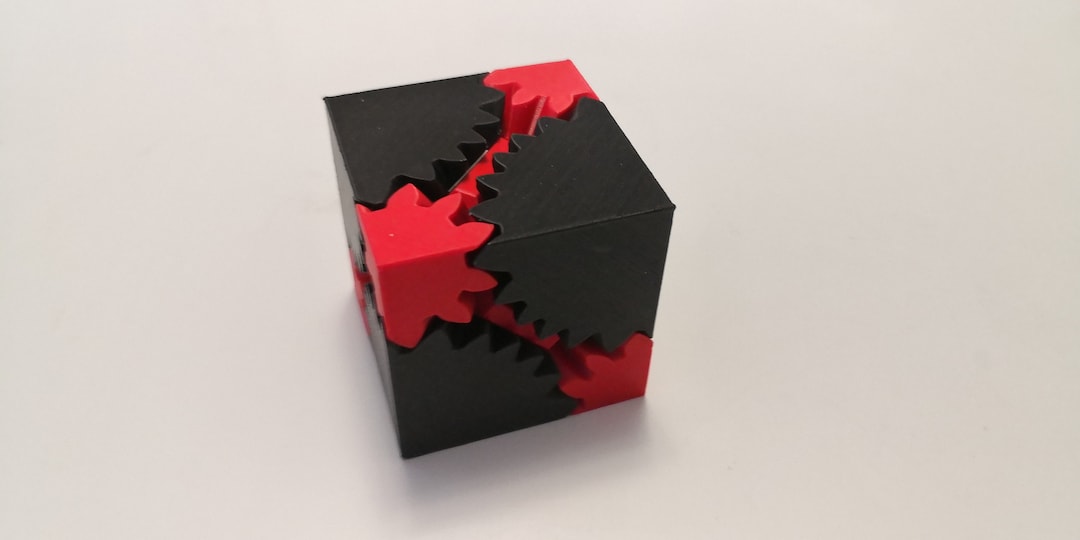 Cube Gears Dual Color Fidget Toy - Etsy