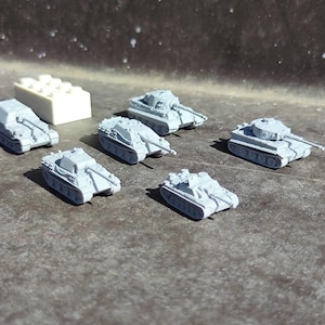 Detailed mini German WW2 tanks 1:250 scale - Basic Pack
