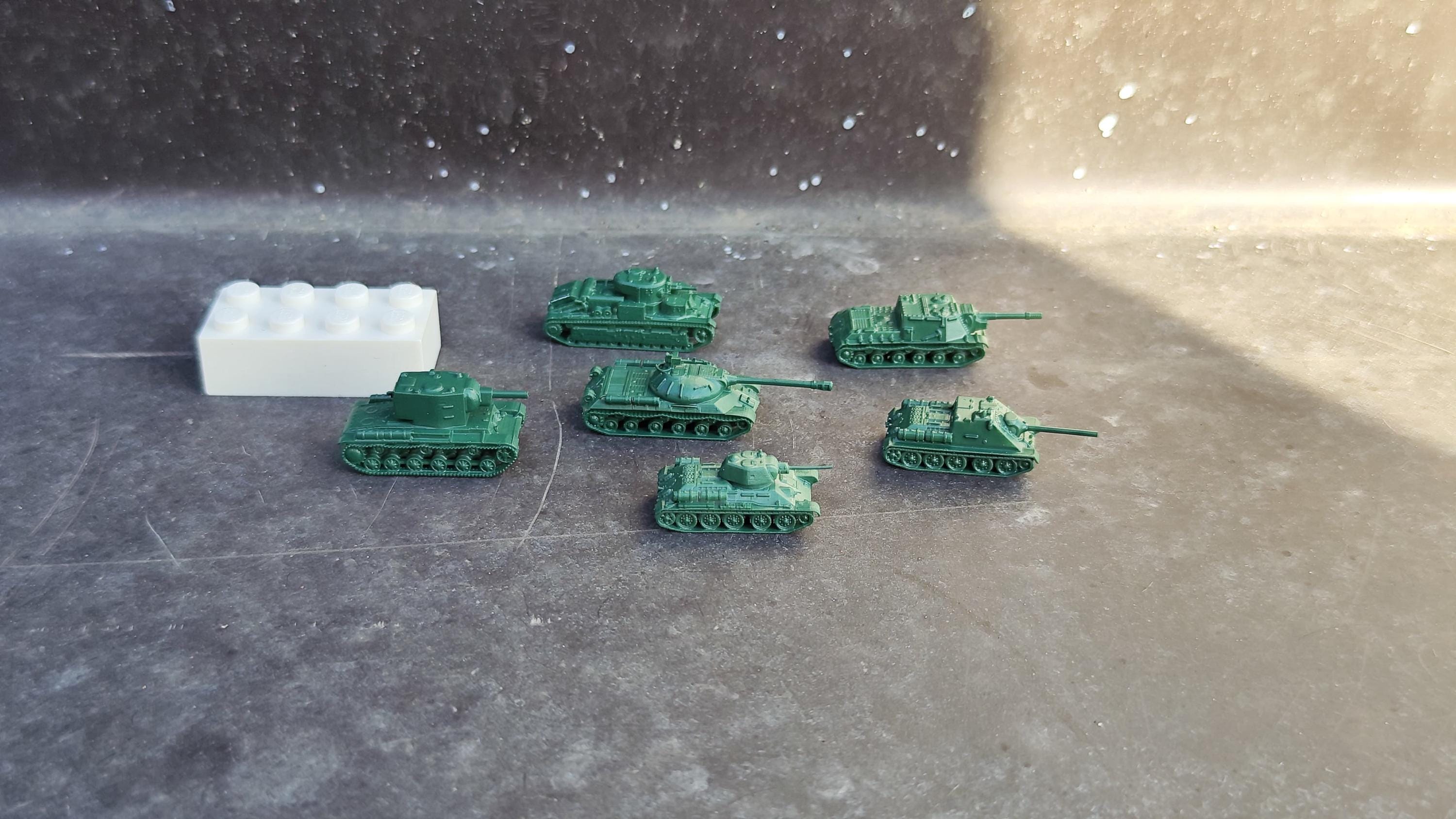 Detailed Mini USSR WW2 Tanks 1:285 Scale - Etsy