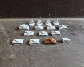 Mini tanques detallados de la Segunda Guerra Mundial a escala 1:250 - Pack Lone Sherman