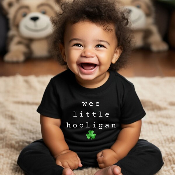 T-shirt pour bébé Wee Little Hooligan, chemises de la Saint-Patrick pour enfants, t-shirt de la Saint-Patrick