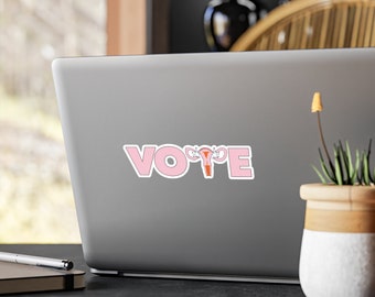 Feminist Vote Sticker | Reproductive Rights Vinyl Decal | Waterproof Laptop & Water Bottle Sticker | Election 2026