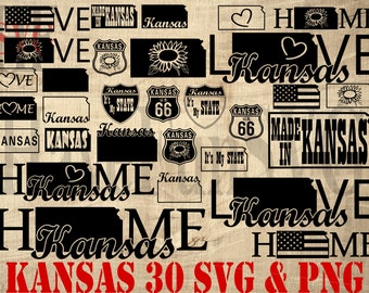 Kansas State SVG PNG Dateien Bundle: 30 Shirt Clipart Designs (Digitaler Download)