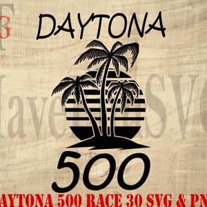 Design Daytona 500 Race Circuit SVG PNG Floride chemise cadeau plage téléchargement numérique fichier Bundle Mug presse Clipart vectoriel Cricut coupe Nascar