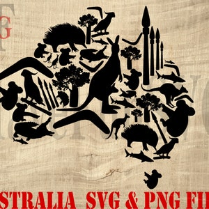 Australien SVG PNG Vektor Digitaler Download Dateien Shirt Design Cricut Becher Presse Clipart Schneidemaschine Tragetasche Druck Lasercut Liebe Zuhause