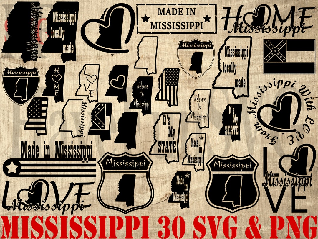 Mississippi State 30 SVG PNG Files Bundle: Shirt Designs (digital ...