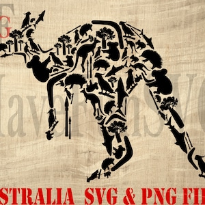 Australie SVG PNG vecteur téléchargement numérique chemise Design Cricut Mug presse Clipart découpeuse sac fourre-tout impression Lasercut amour maison