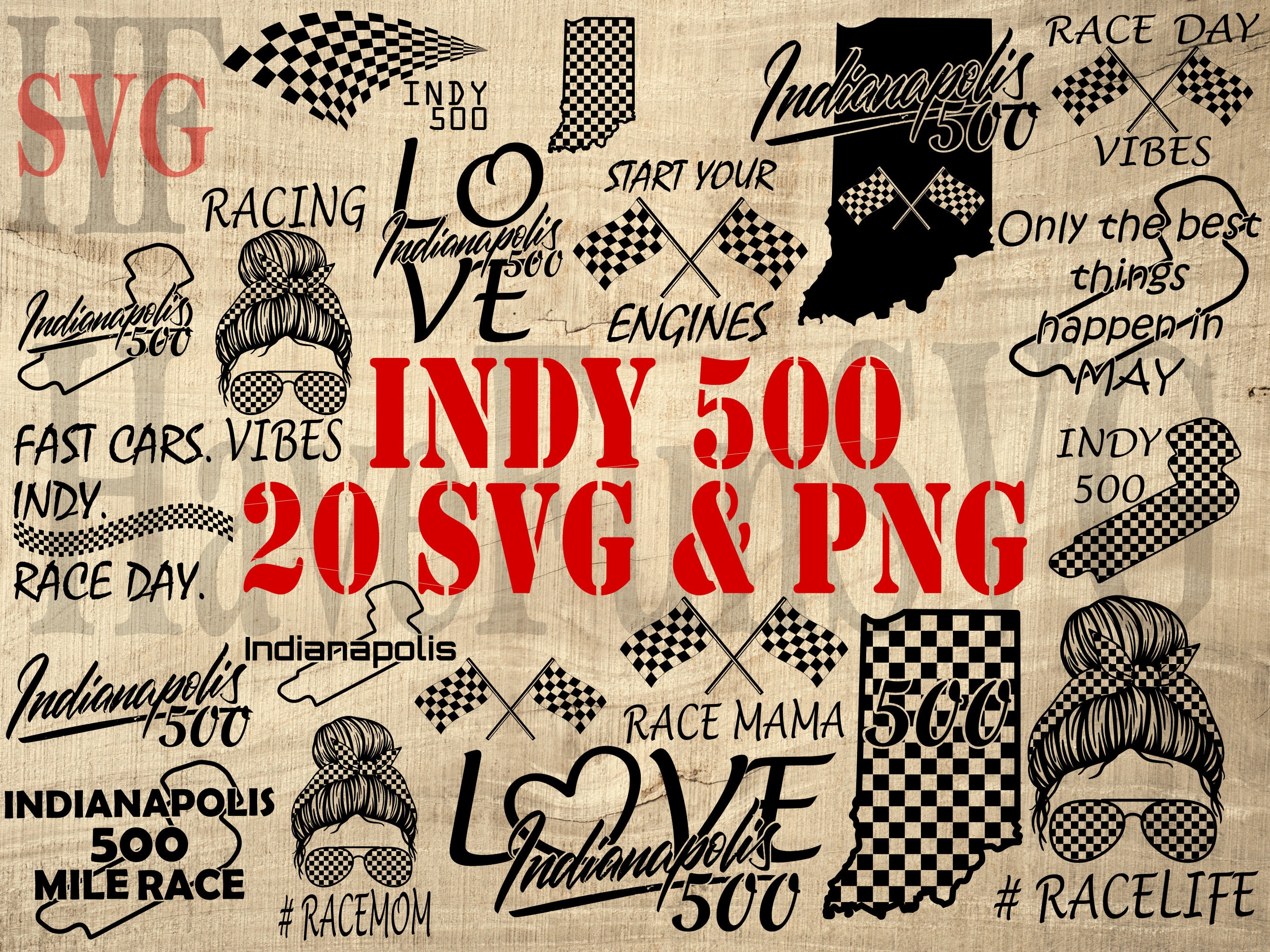 Shirt Design Gift Nascar Indianapolis Indy 500 Mile Race SVG Etsy