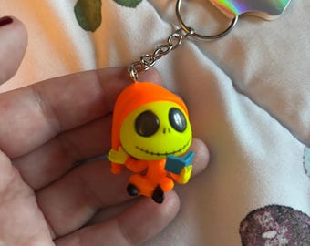 Skeleton (Jack Skellington from NBC) Blacklight keychain