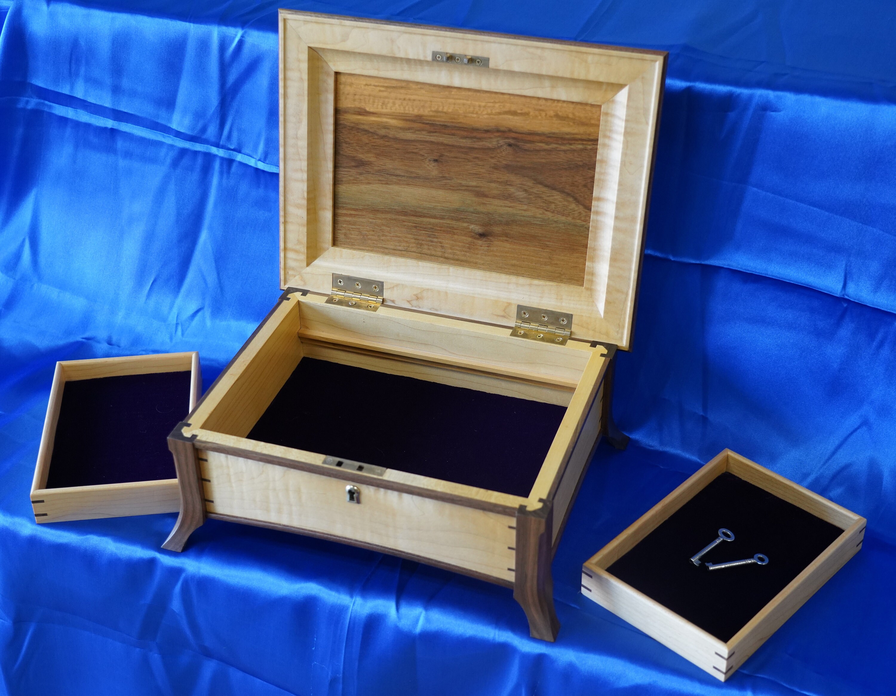 Exquisite Handmade Heirloom Quality Walnut and Maple Handcrafted