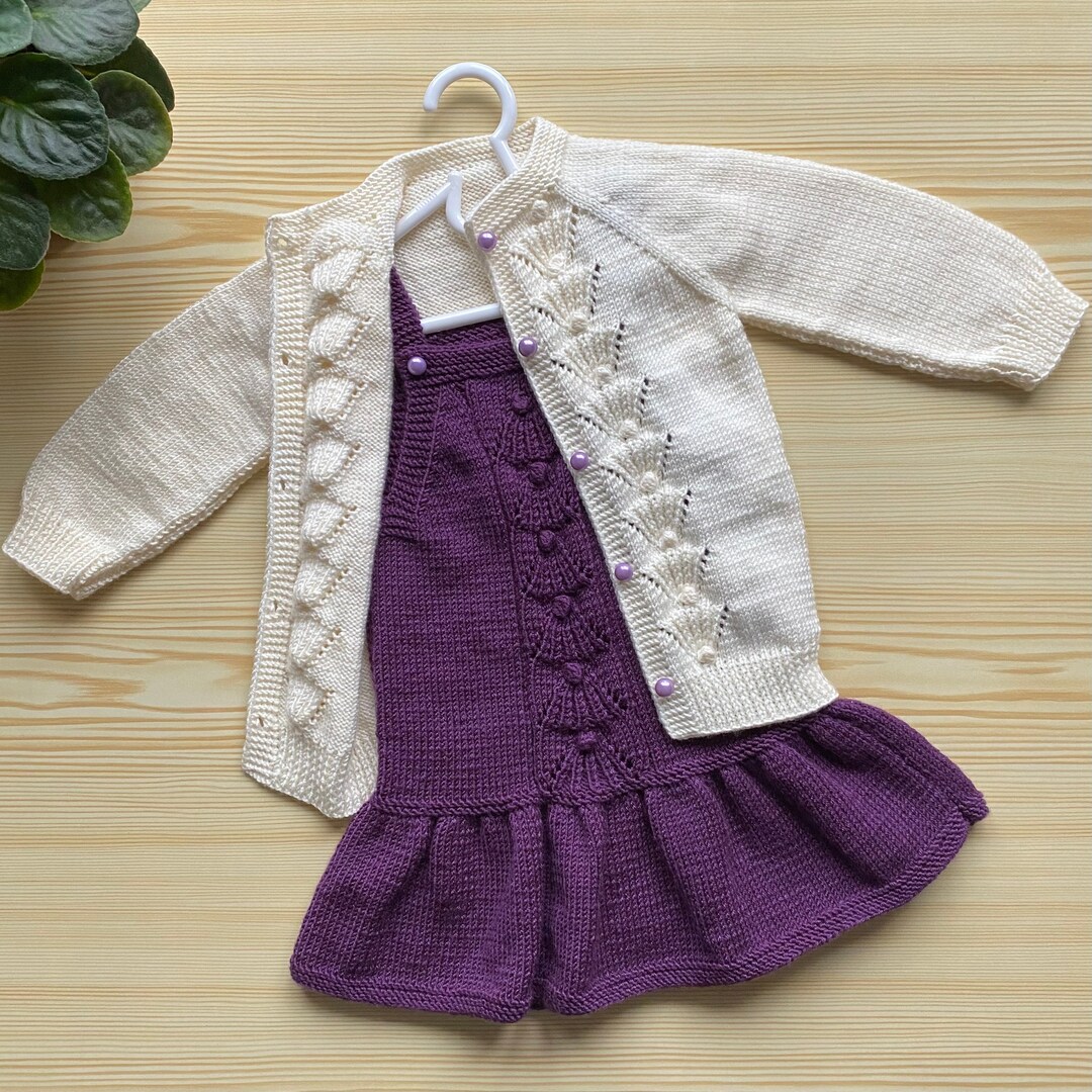 Baby dress and cardigan set hotsell