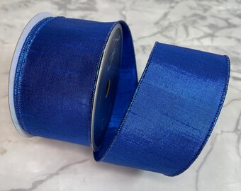 Farrisilk Color Accent Royal Blue ribbon, 2.5" X 10 Yrd. Ribbon, Farrisilk Ribbon, Designer Ribbon, luxury ribbon, Ribbon for Wreaths,