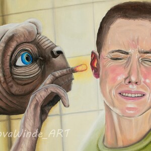 E.T. Ellen Ripley Alien Oil painting print ET Phone home