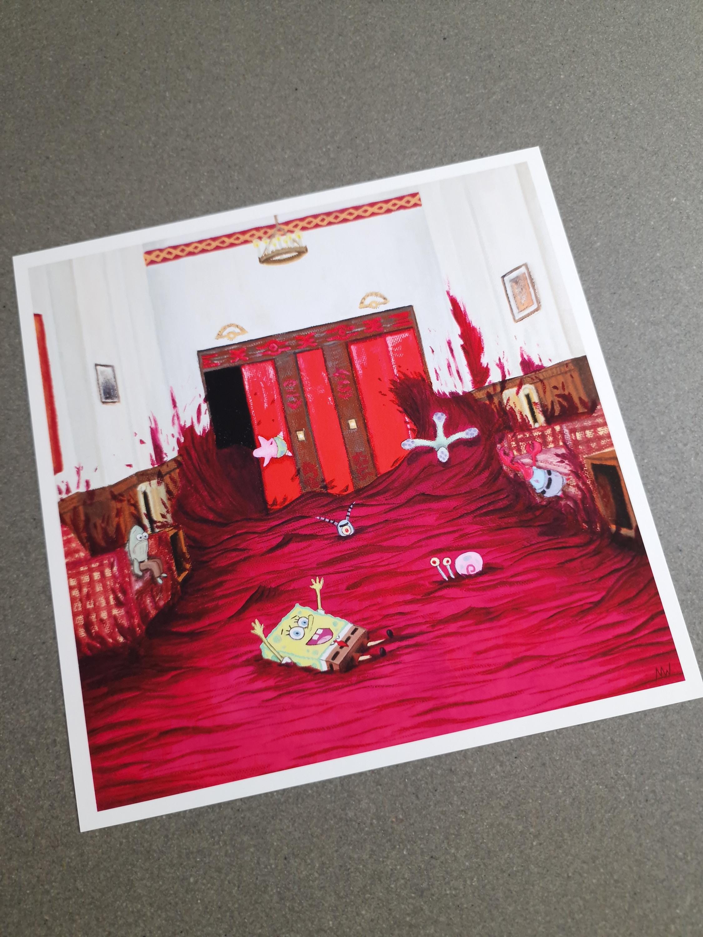 Spongebob Squarepants the Shining Oil Painting Print - Etsy