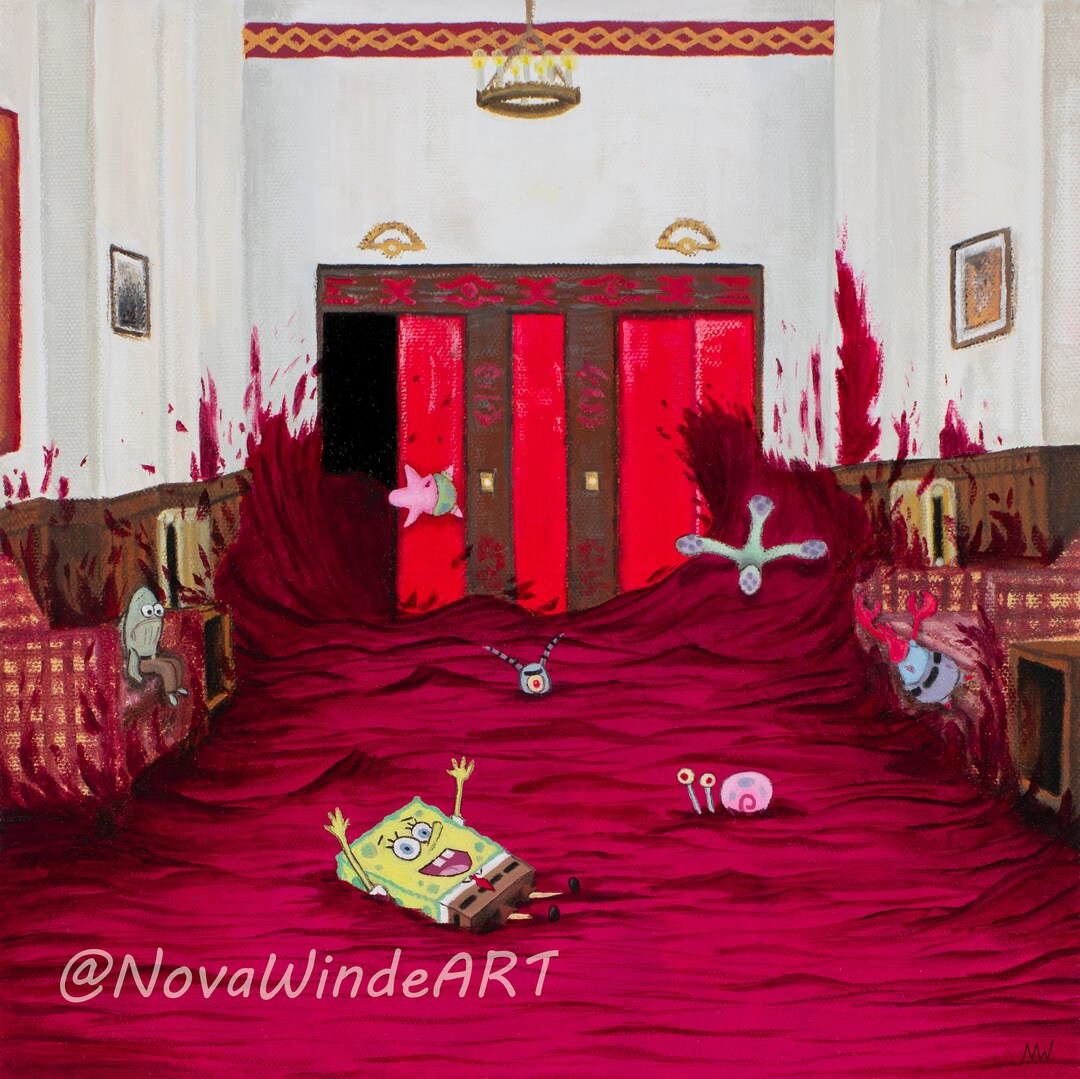 Spongebob Squarepants the Shining Oil Painting Print - Etsy